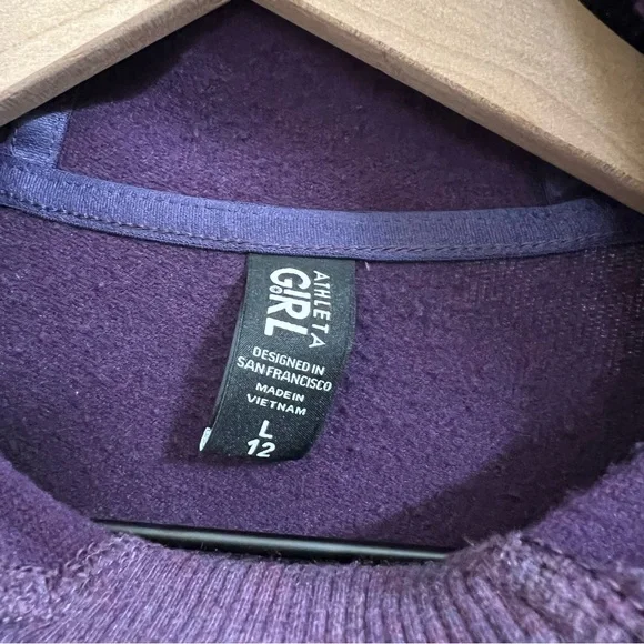 Athleta Girl All For One Hoodie in Purple, Size L (12) - Picture 7 of 8